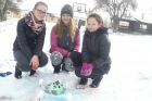 Sekundáni tvořili ze sněhu 2015
