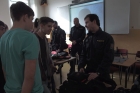 Policejní zásahová jednotka na gymnáziu 2016